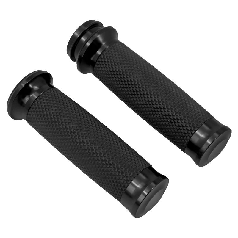 HDBUBALUS Motorcycle Hand Grips 1" Electronic Throttle Handlebar Grips Fit for Harley Street Electra Road Glide Road King (Black) - Image 2